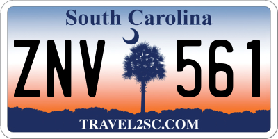 SC license plate ZNV561