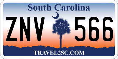 SC license plate ZNV566