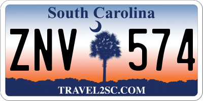SC license plate ZNV574