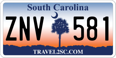 SC license plate ZNV581