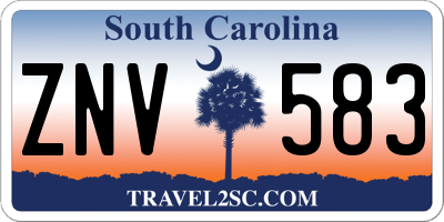 SC license plate ZNV583