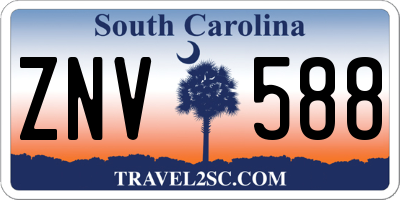 SC license plate ZNV588
