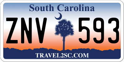 SC license plate ZNV593