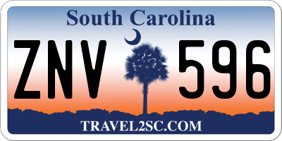 SC license plate ZNV596