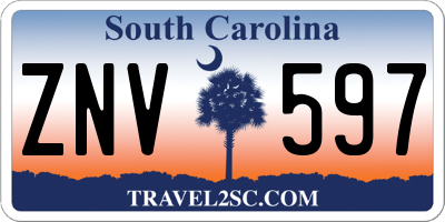SC license plate ZNV597