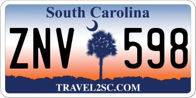 SC license plate ZNV598