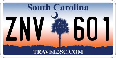 SC license plate ZNV601