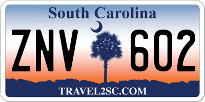 SC license plate ZNV602