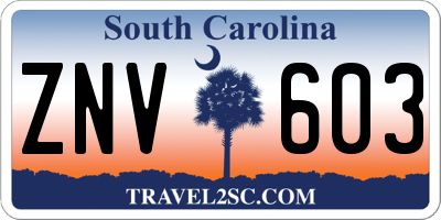 SC license plate ZNV603