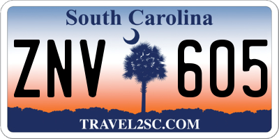 SC license plate ZNV605