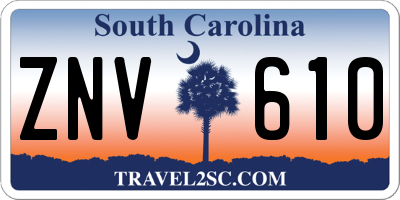 SC license plate ZNV610
