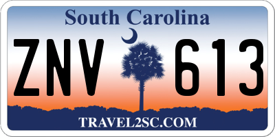 SC license plate ZNV613