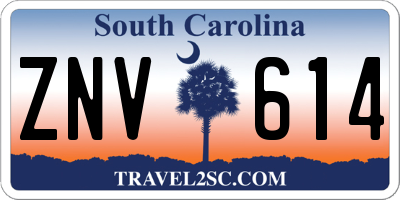 SC license plate ZNV614