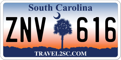 SC license plate ZNV616
