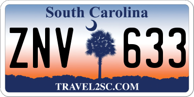 SC license plate ZNV633