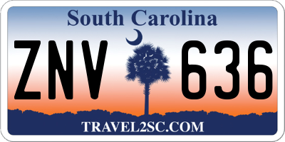 SC license plate ZNV636