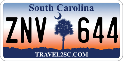 SC license plate ZNV644
