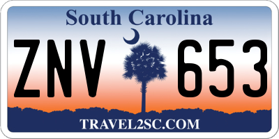 SC license plate ZNV653