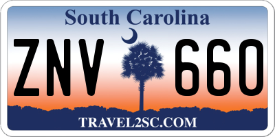 SC license plate ZNV660