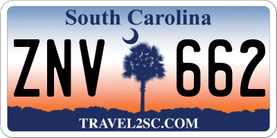 SC license plate ZNV662