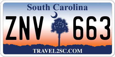SC license plate ZNV663
