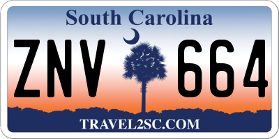 SC license plate ZNV664