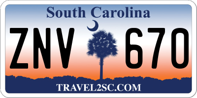 SC license plate ZNV670