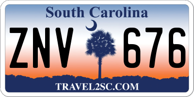 SC license plate ZNV676