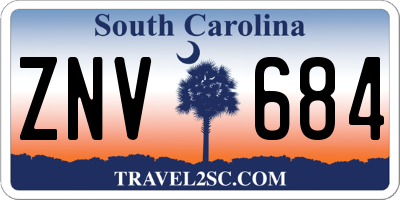 SC license plate ZNV684