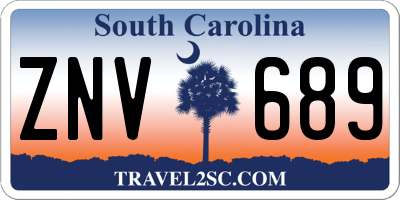 SC license plate ZNV689