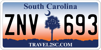 SC license plate ZNV693