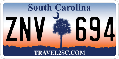 SC license plate ZNV694