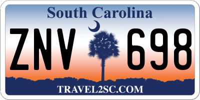 SC license plate ZNV698