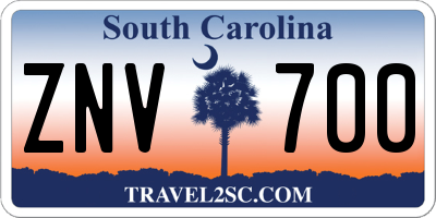 SC license plate ZNV700