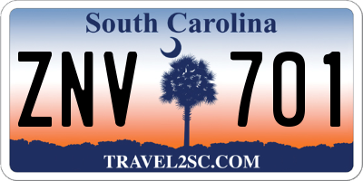 SC license plate ZNV701