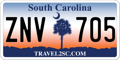 SC license plate ZNV705