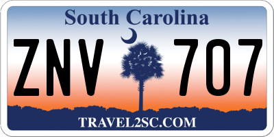 SC license plate ZNV707
