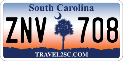 SC license plate ZNV708