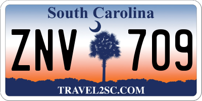 SC license plate ZNV709