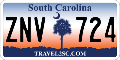 SC license plate ZNV724