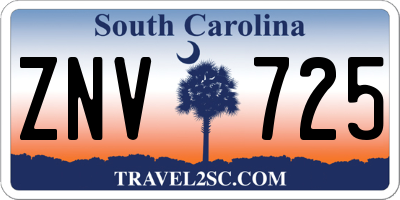 SC license plate ZNV725
