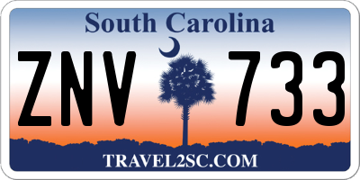 SC license plate ZNV733