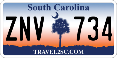 SC license plate ZNV734