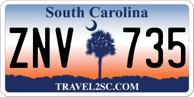 SC license plate ZNV735