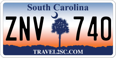 SC license plate ZNV740