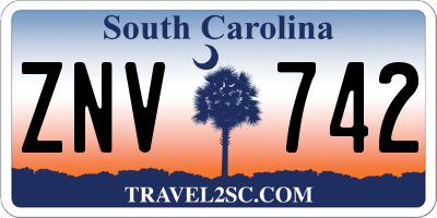 SC license plate ZNV742