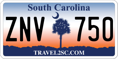 SC license plate ZNV750