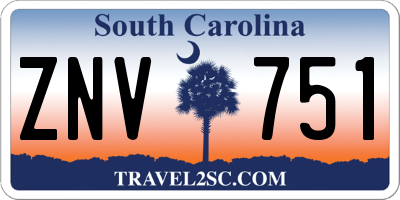 SC license plate ZNV751