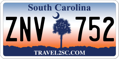 SC license plate ZNV752