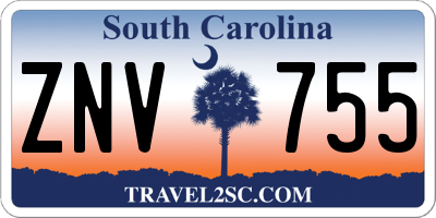 SC license plate ZNV755